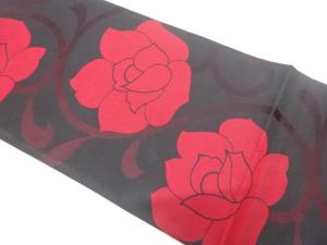 アンティーク　花唐草模様織り出し袋帯（材料）